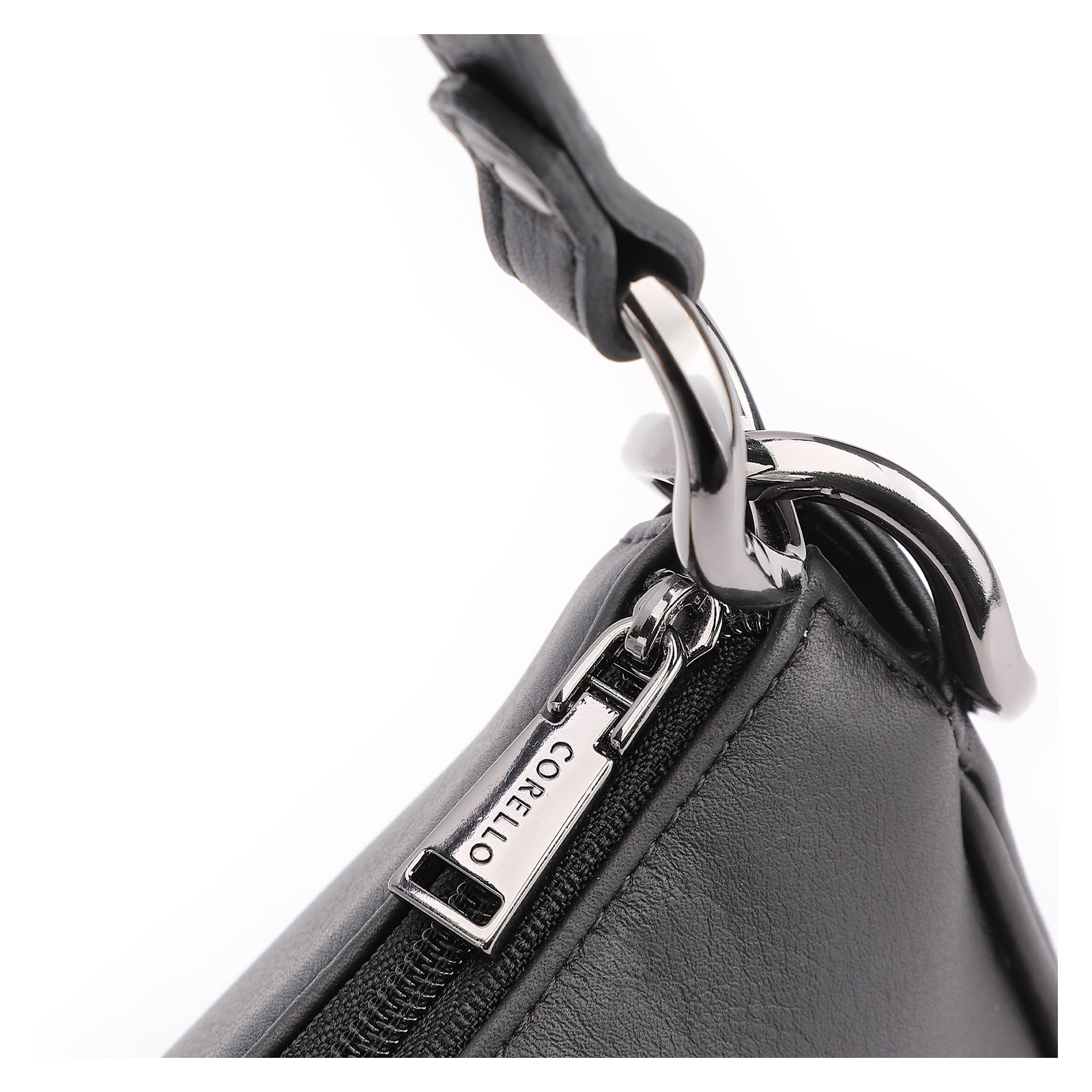 Bolsa De Ombro Couro Preto