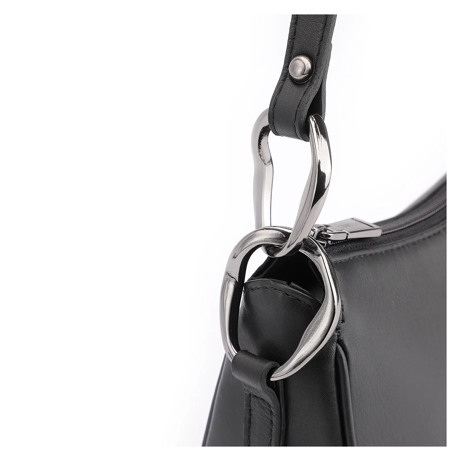 Bolsa De Ombro Couro Preto