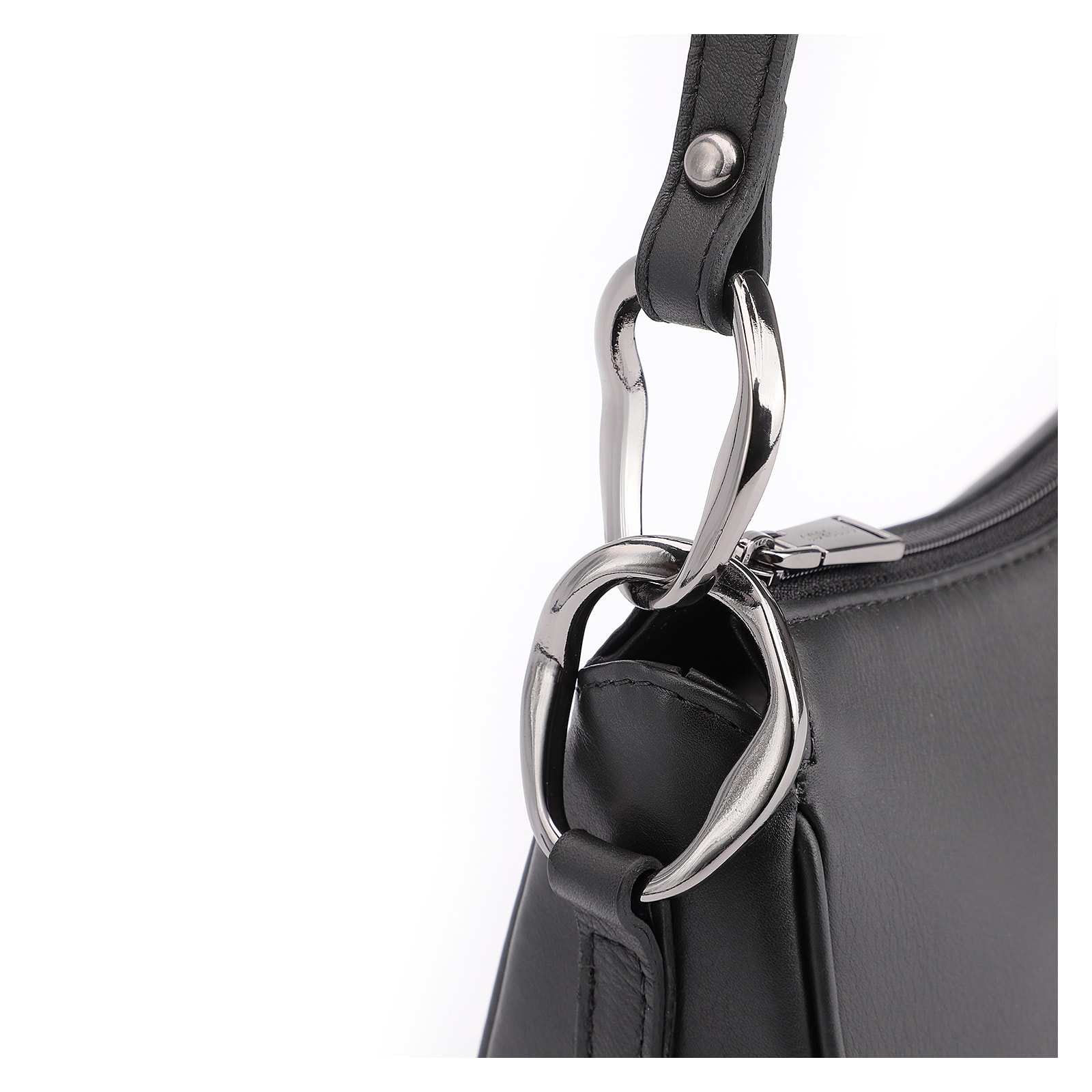 Bolsa De Ombro Couro Preto