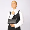 Bolsa De Ombro Couro Preto - imagem 2