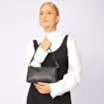 Bolsa De Ombro Couro Preto - imagem 2