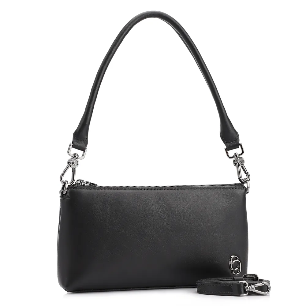 Bolsa De Ombro Couro Preto - imagem 3