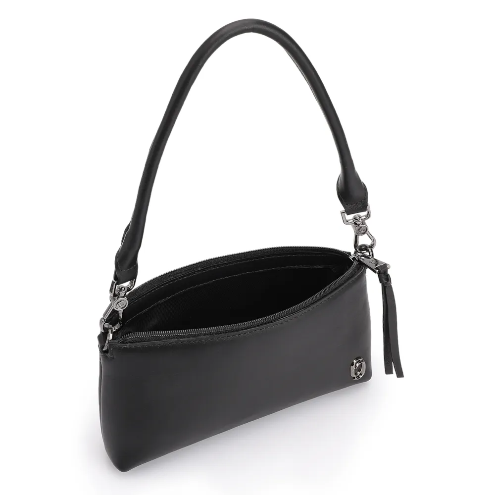 Bolsa De Ombro Couro Preto - imagem 5