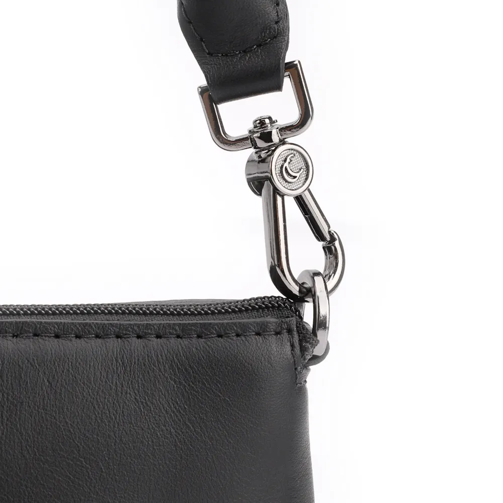 Bolsa De Ombro Couro Preto - imagem 8