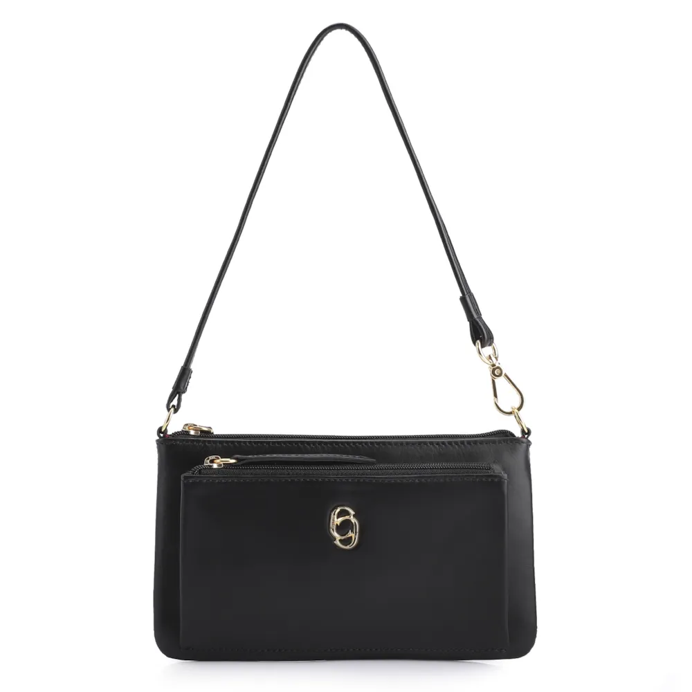 Bolsa De Ombro Couro Preto