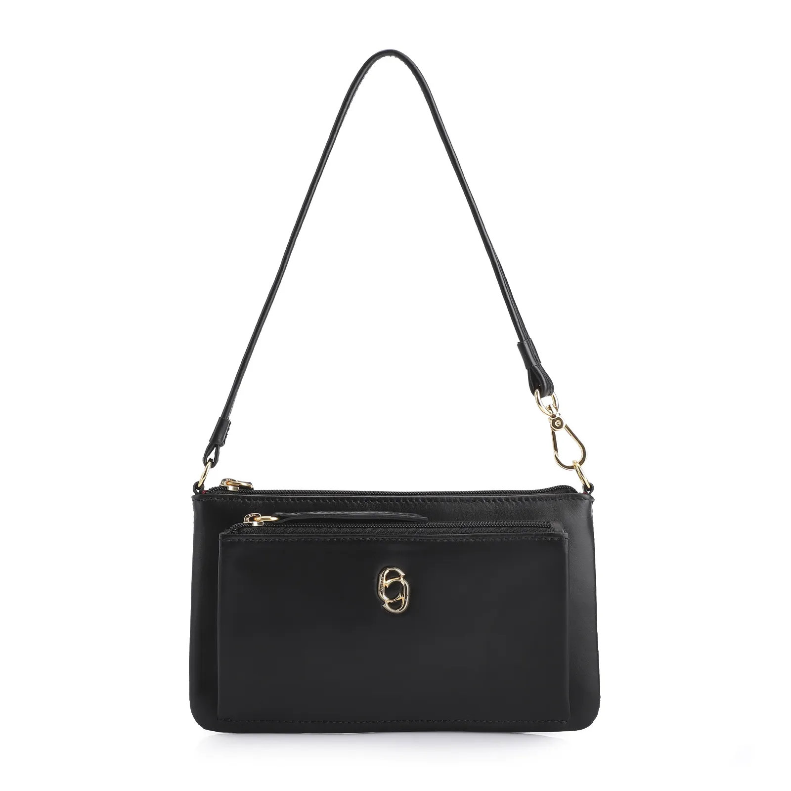 Bolsa De Ombro Couro Preto