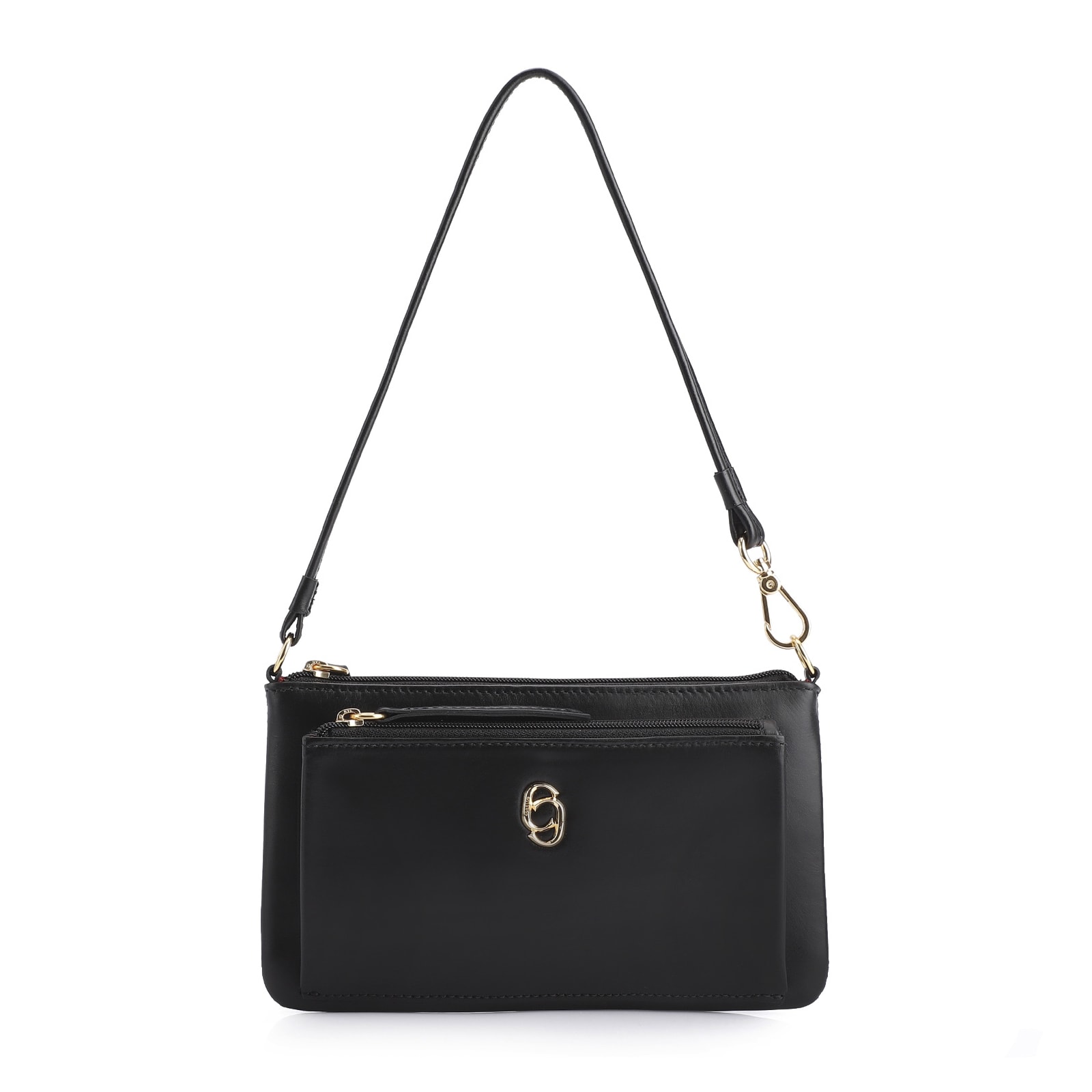 Bolsa De Ombro Couro Preto
