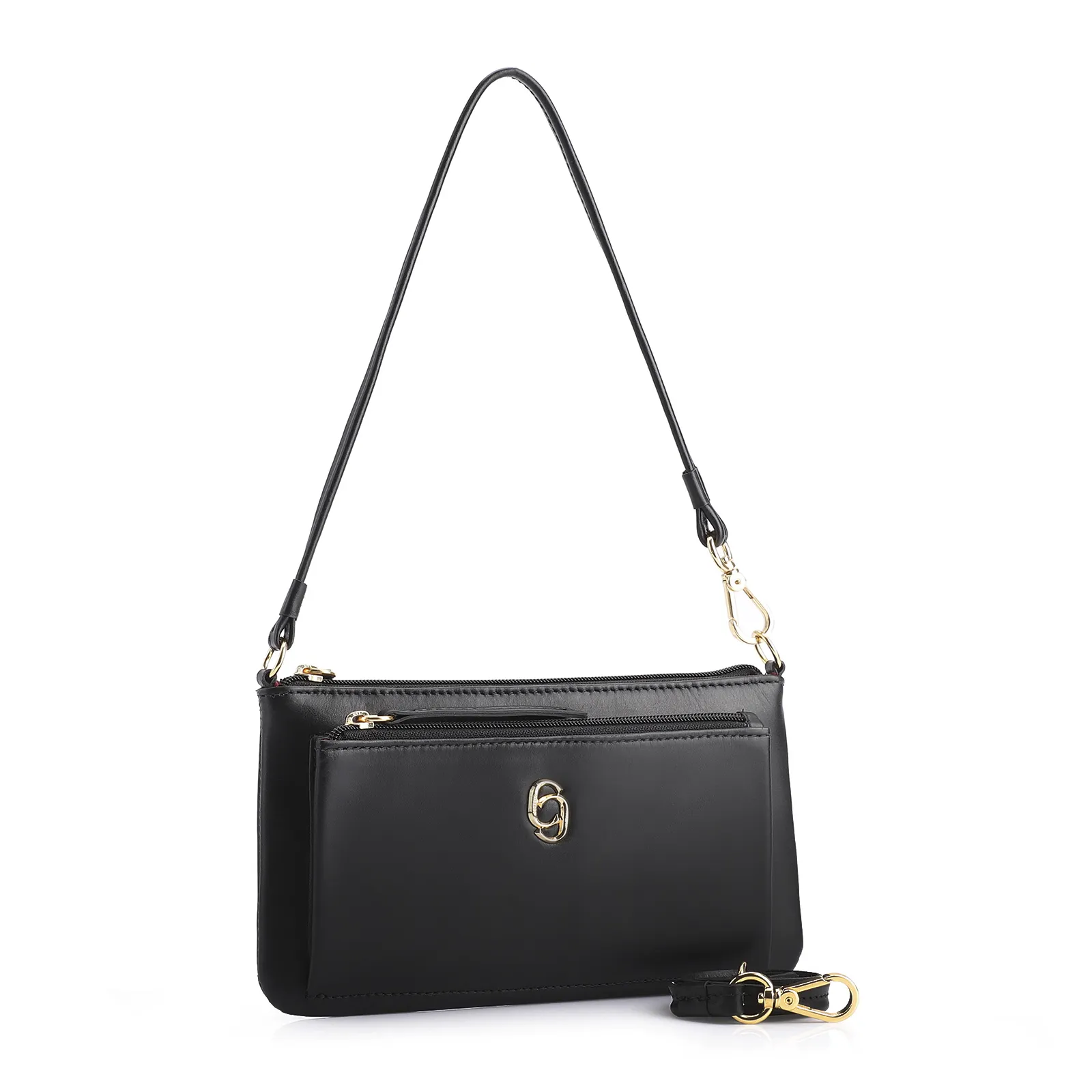 Bolsa De Ombro Couro Preto