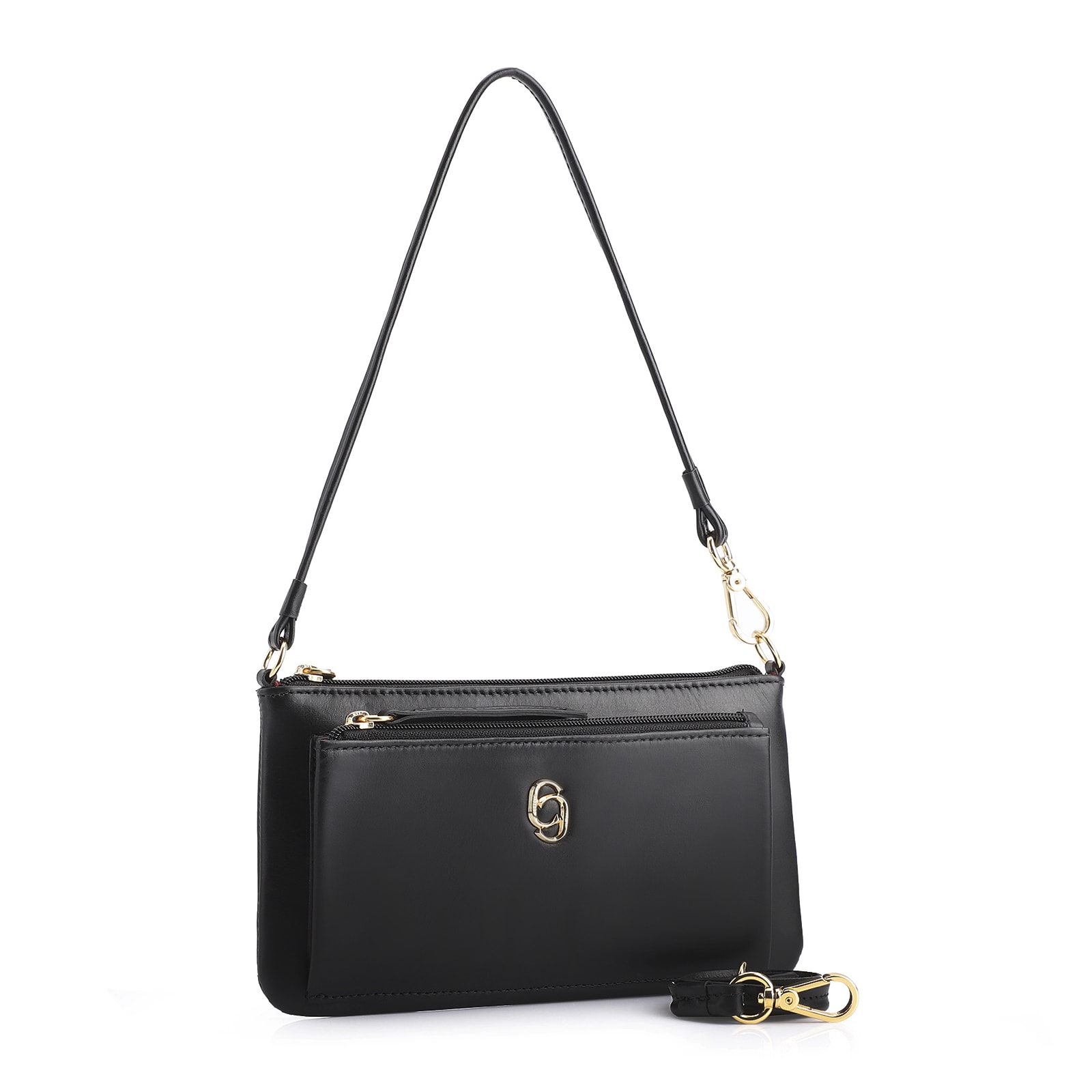 Bolsa De Ombro Couro Preto