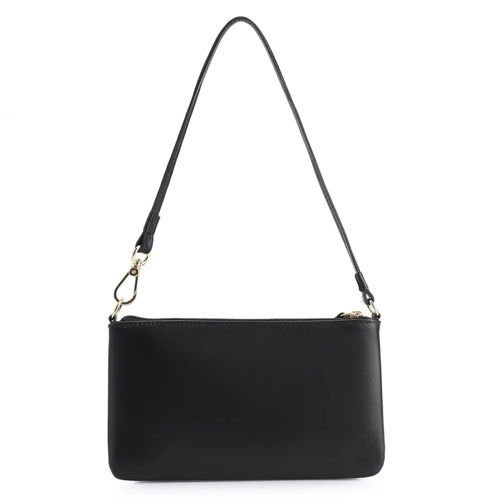 Bolsa De Ombro Couro Preto - imagem 3
