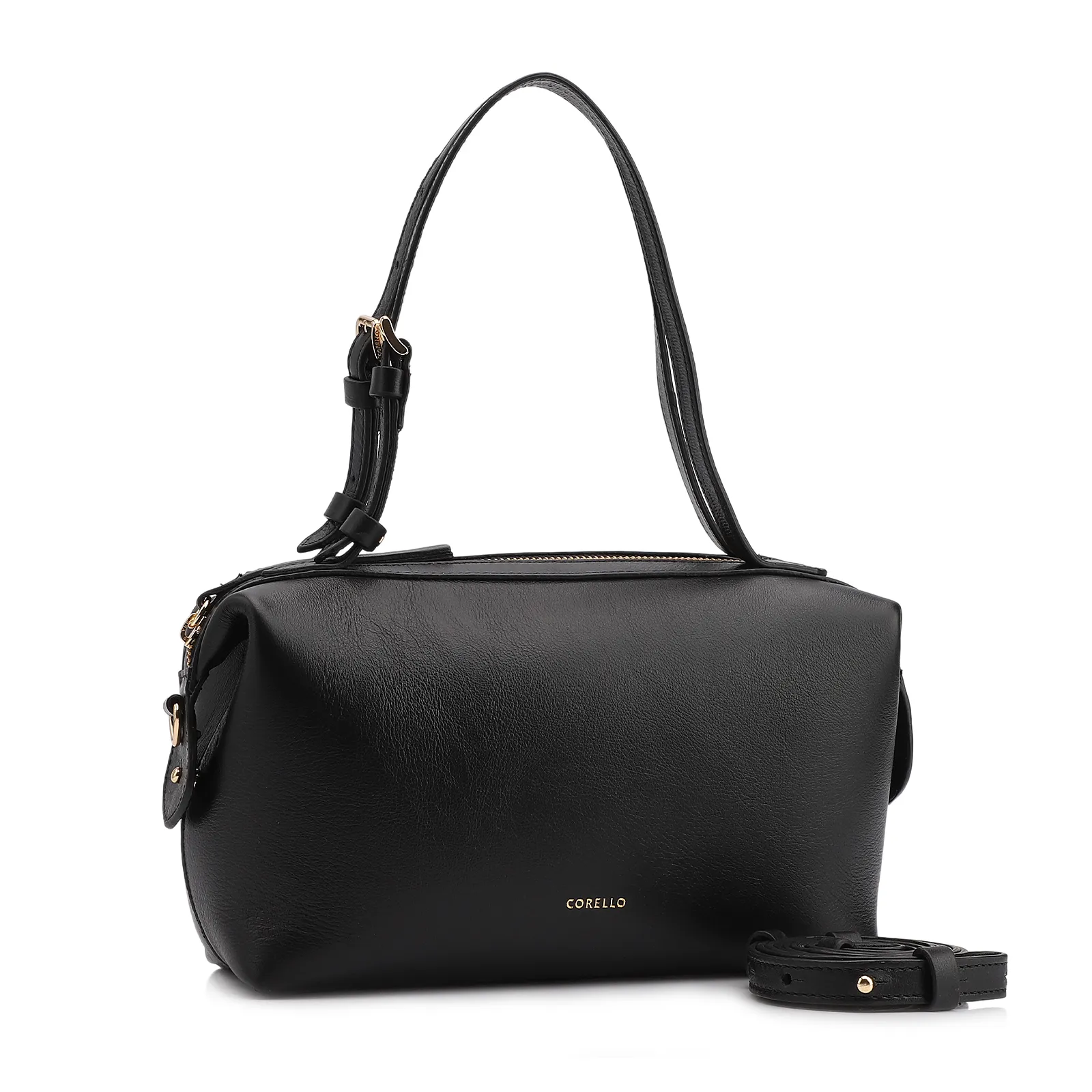 Bolsa De Ombro Couro Preto