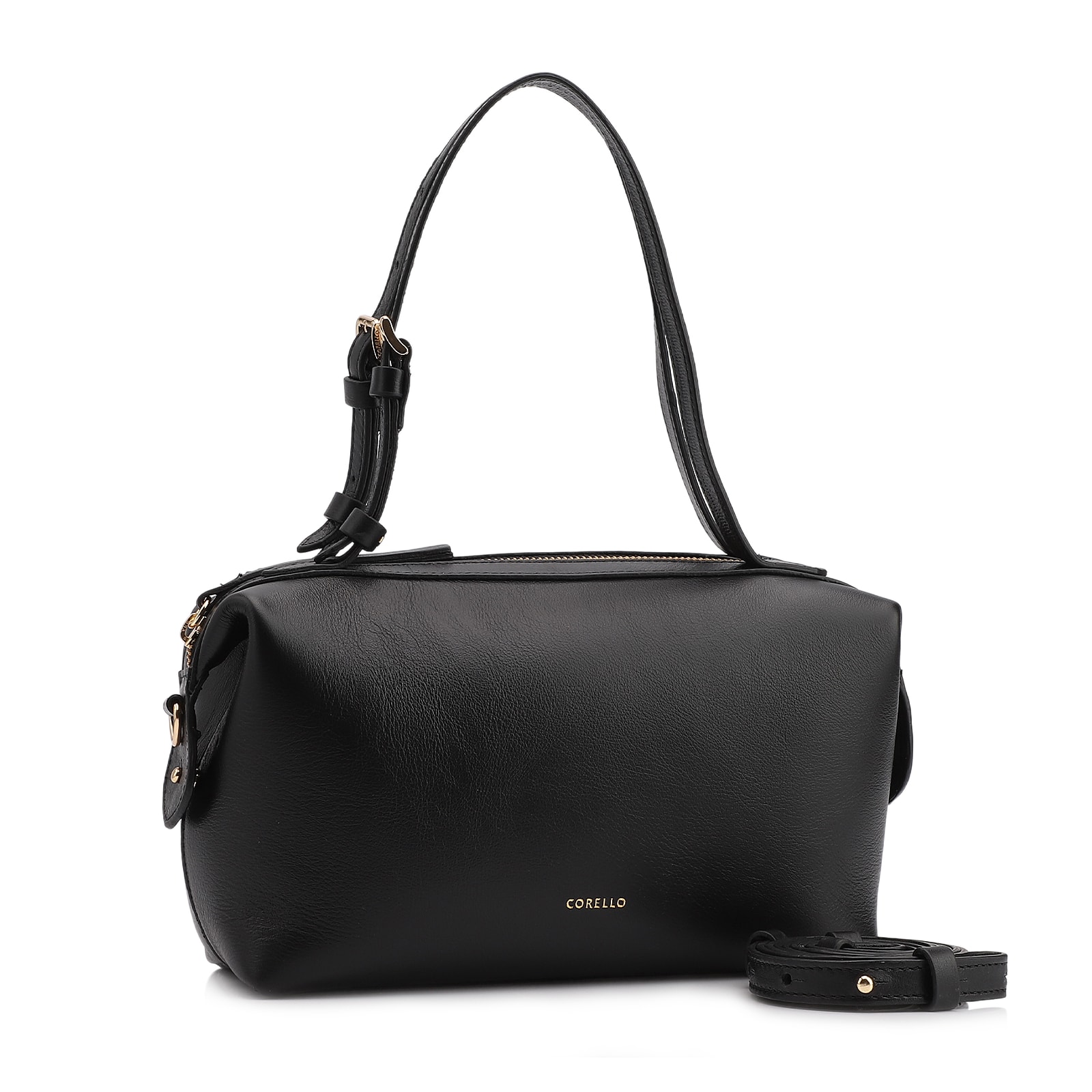 Bolsa De Ombro Couro Preto