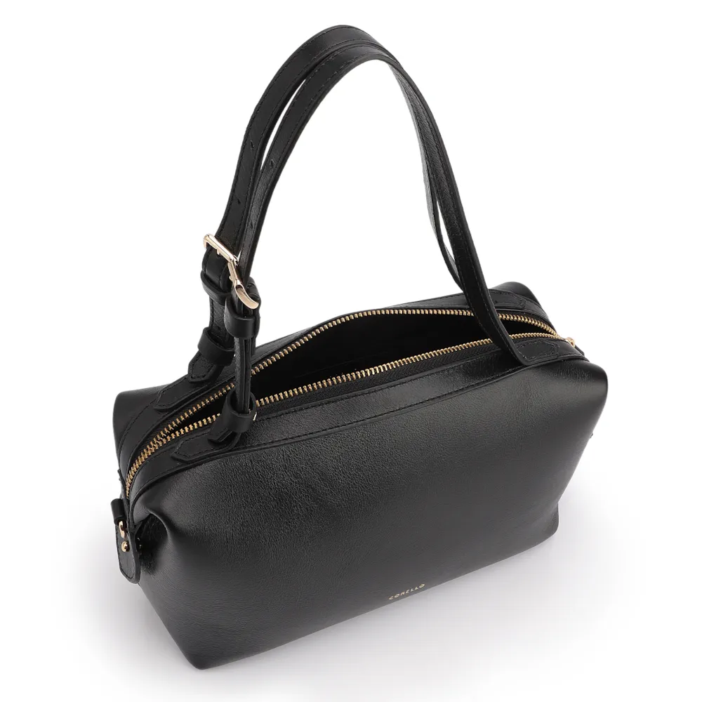 Bolsa De Ombro Couro Preto - imagem 5