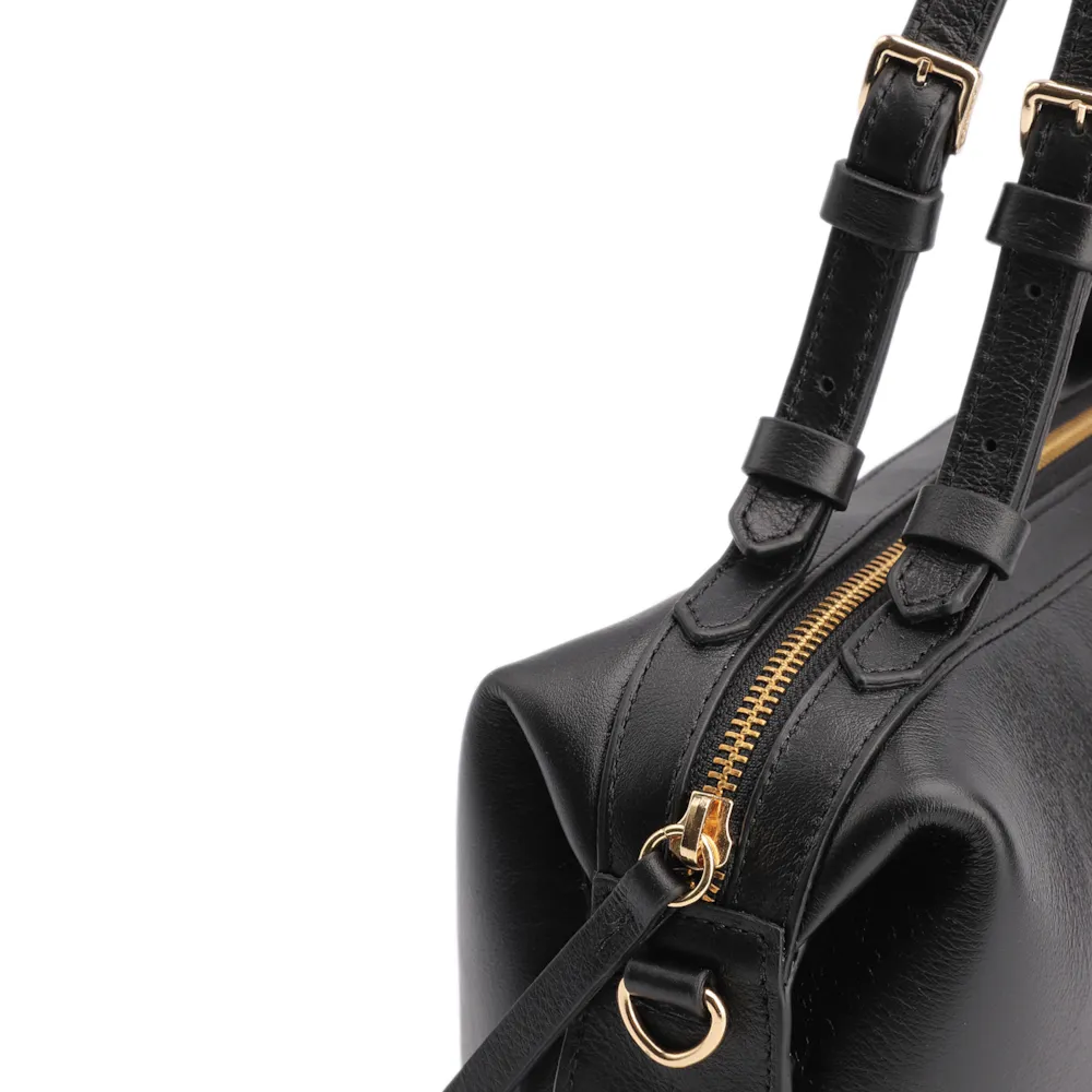 Bolsa De Ombro Couro Preto - imagem 6