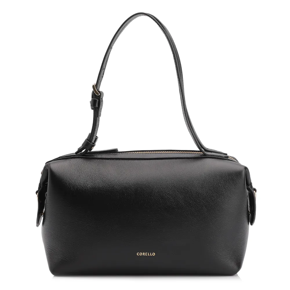 Bolsa De Ombro Couro Preto