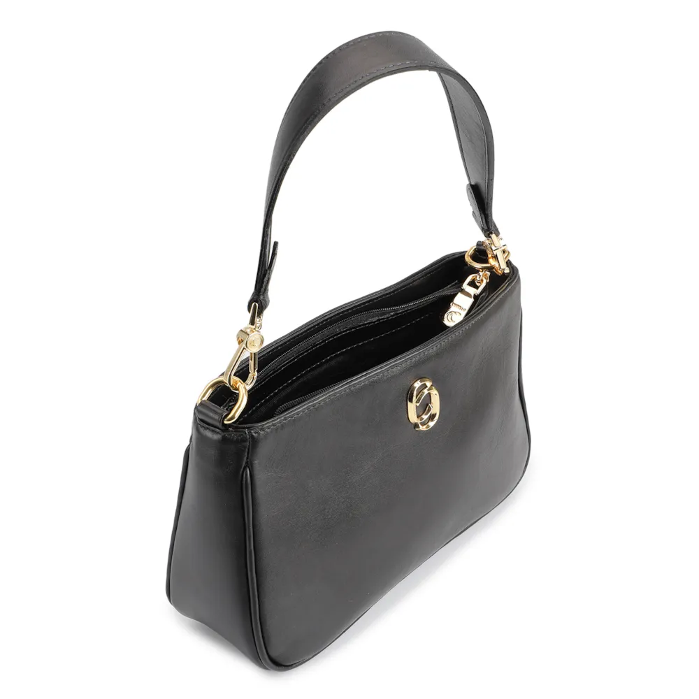 Bolsa De Ombro Couro Preto - imagem 4
