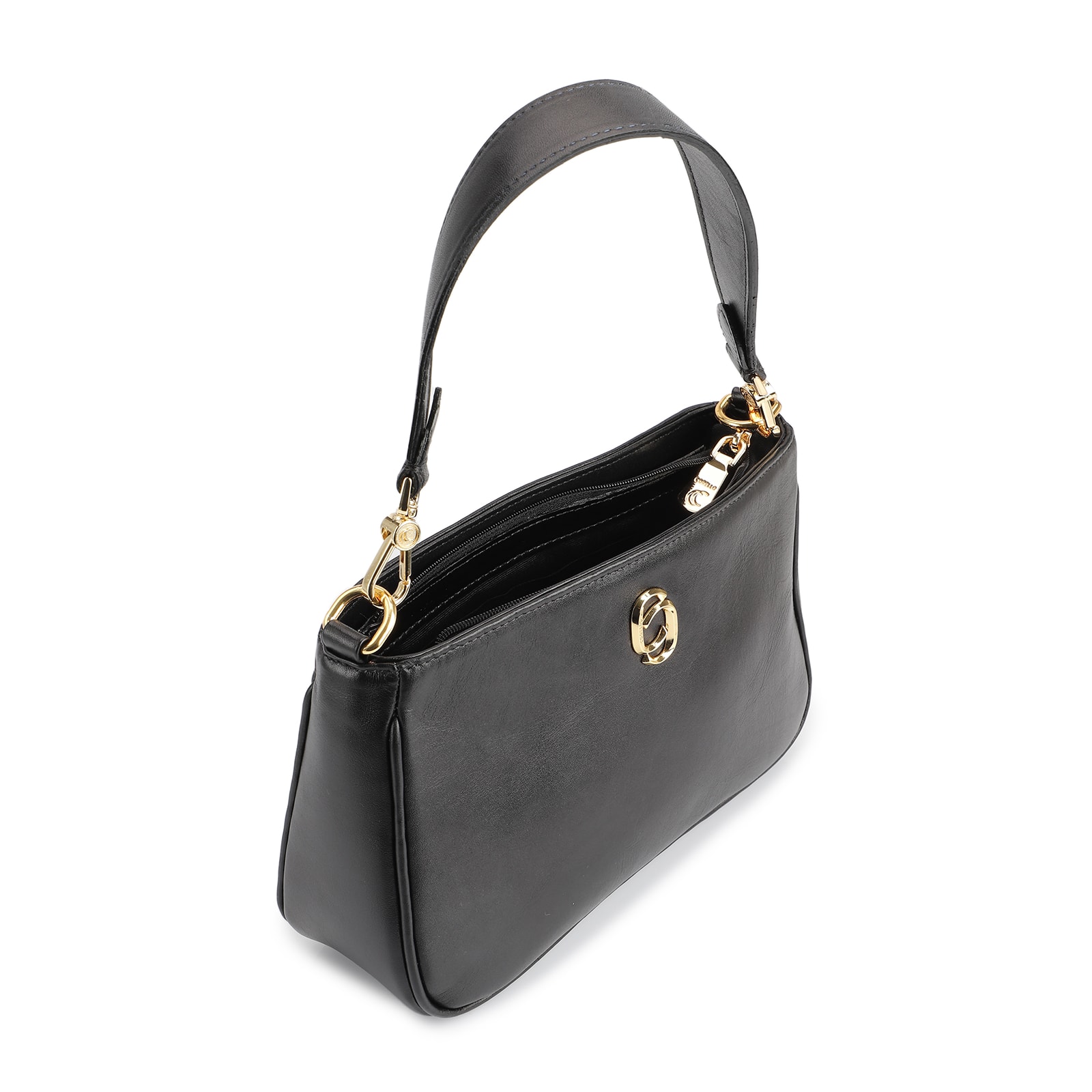 Bolsa De Ombro Couro Preto