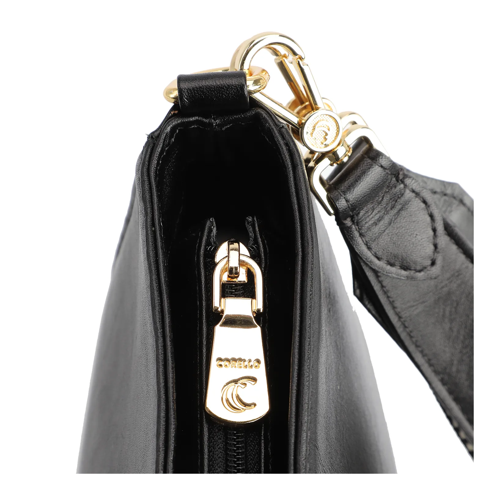 Bolsa De Ombro Couro Preto