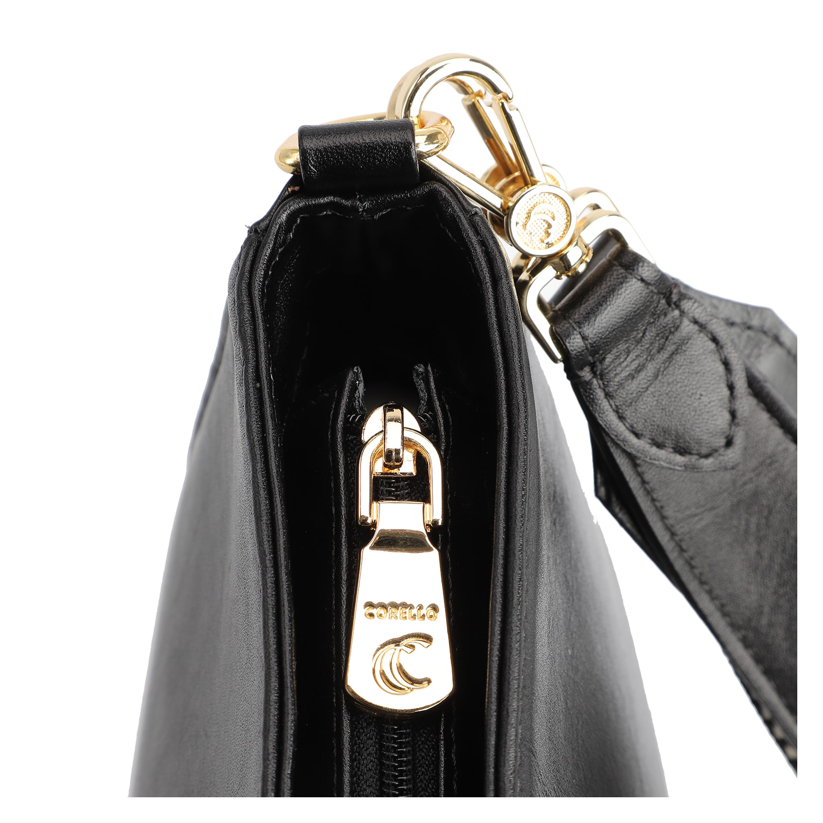 Bolsa De Ombro Couro Preto