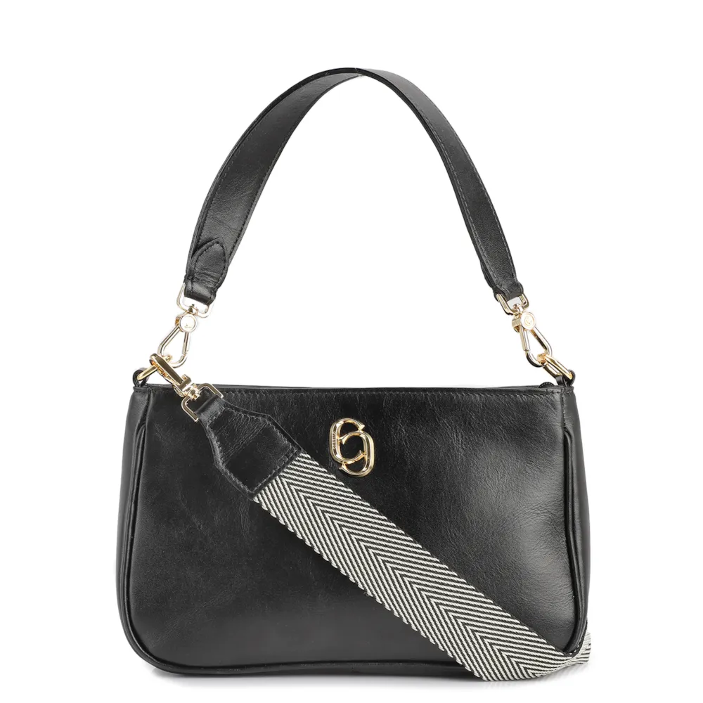 Bolsa De Ombro Couro Preto