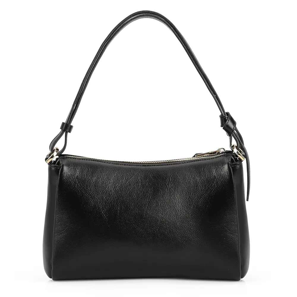 Bolsa De Ombro Couro Preto - imagem 3