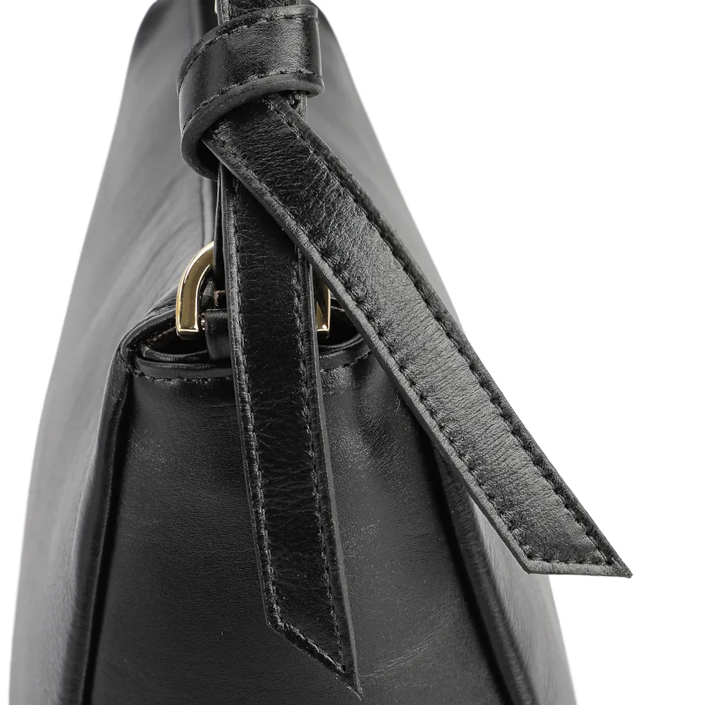 Bolsa De Ombro Couro Preto - imagem 5