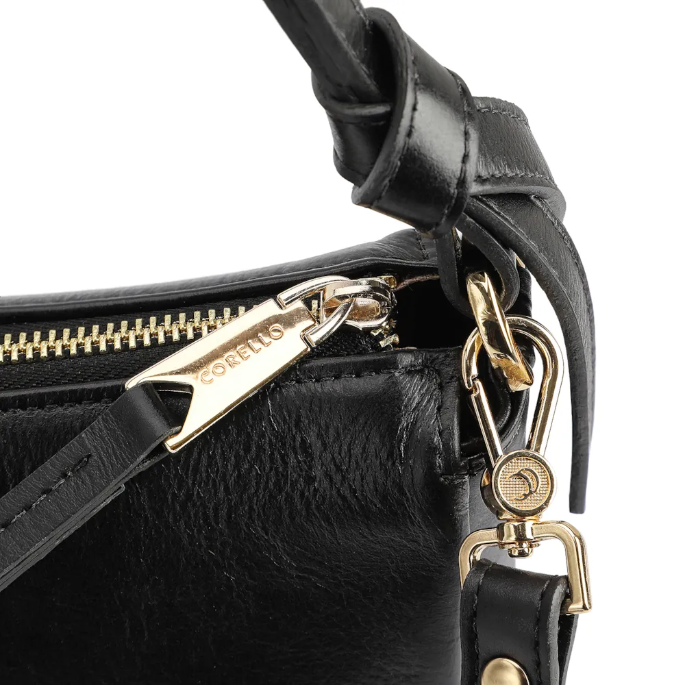 Bolsa De Ombro Couro Preto - imagem 6
