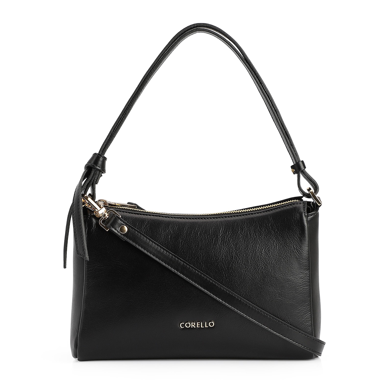 Bolsa De Ombro Couro Preto