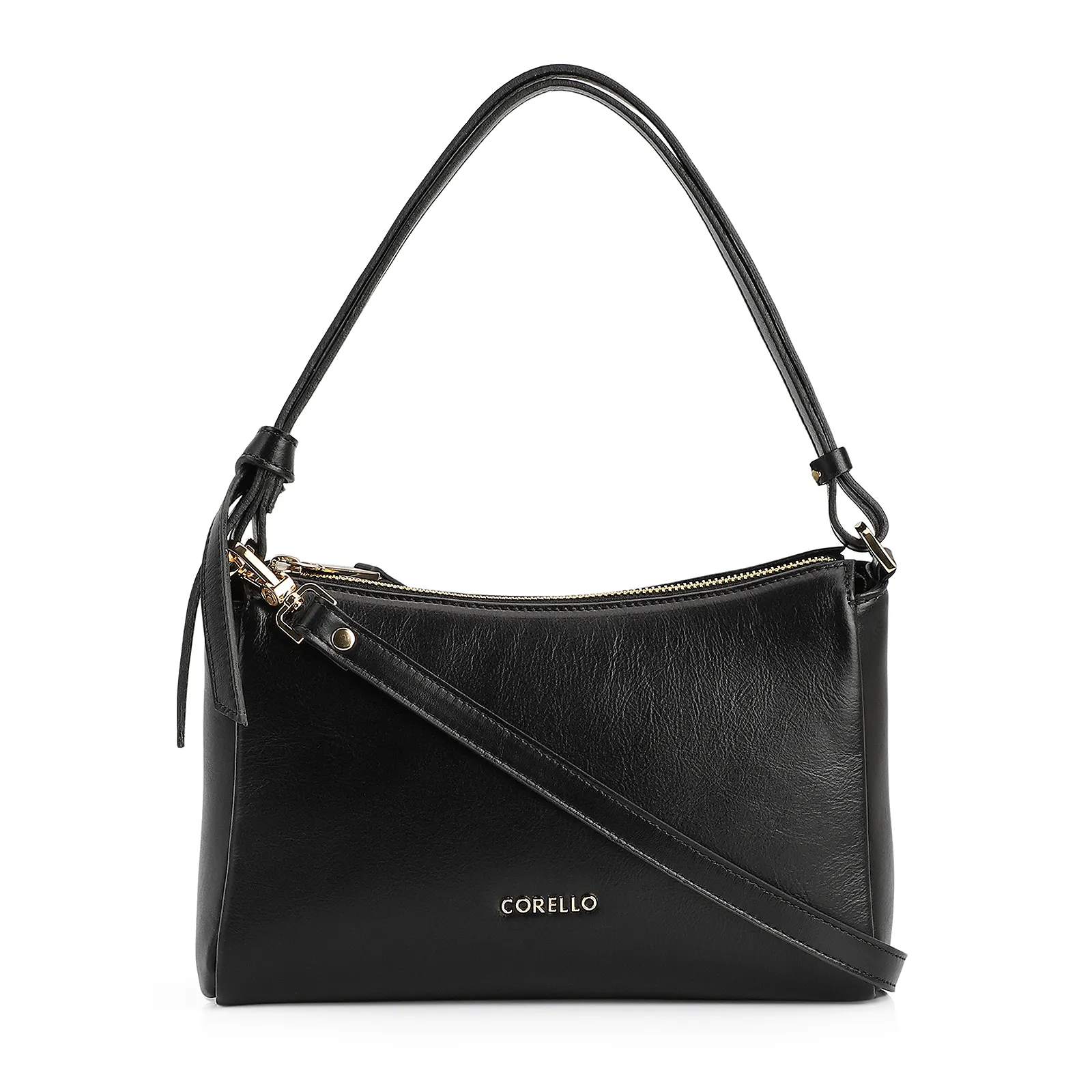 Bolsa De Ombro Couro Preto