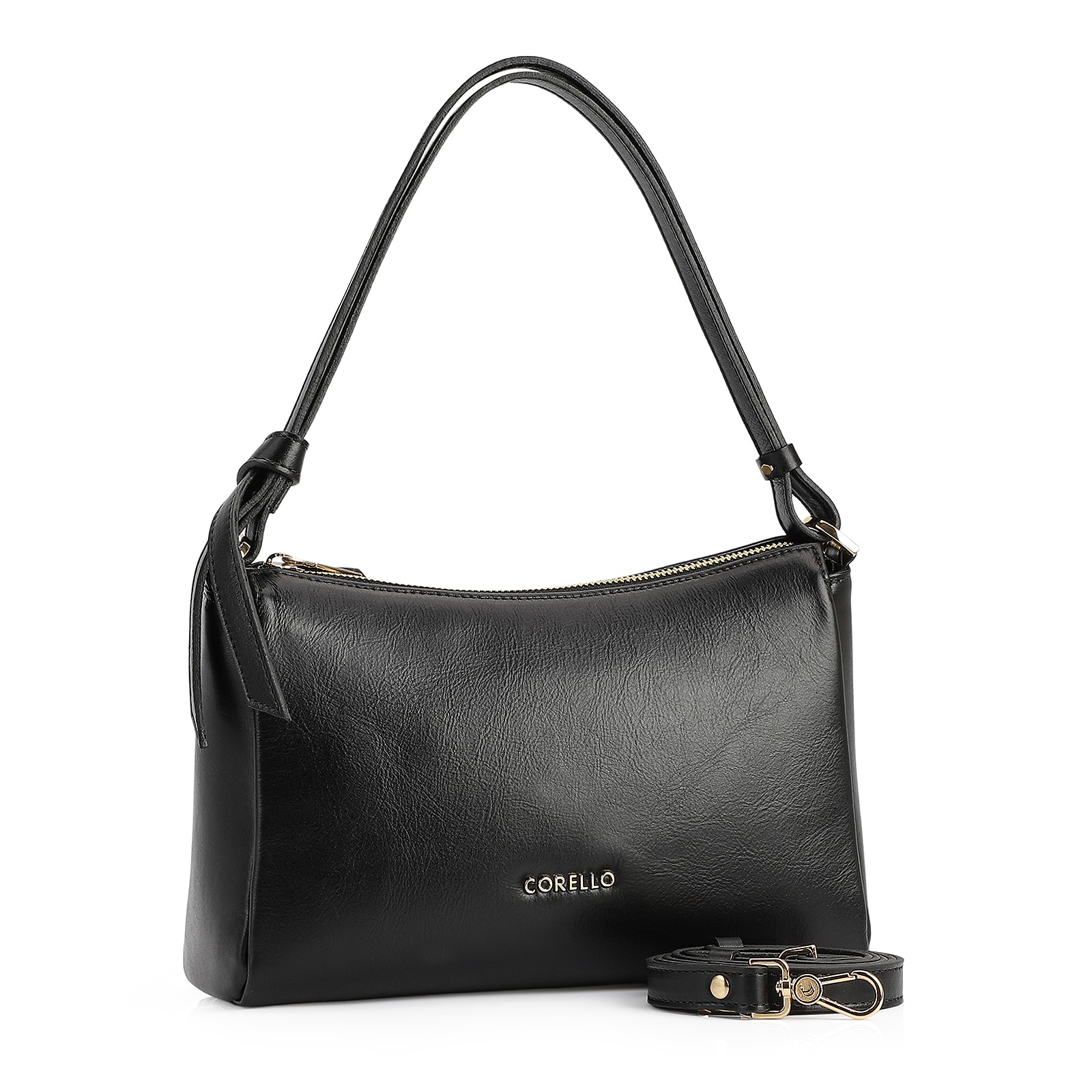Bolsa De Ombro Couro Preto