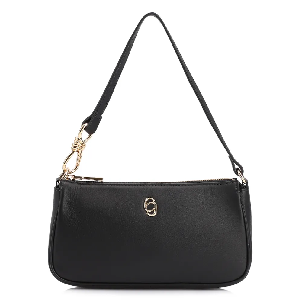Bolsa De Ombro Couro Preto