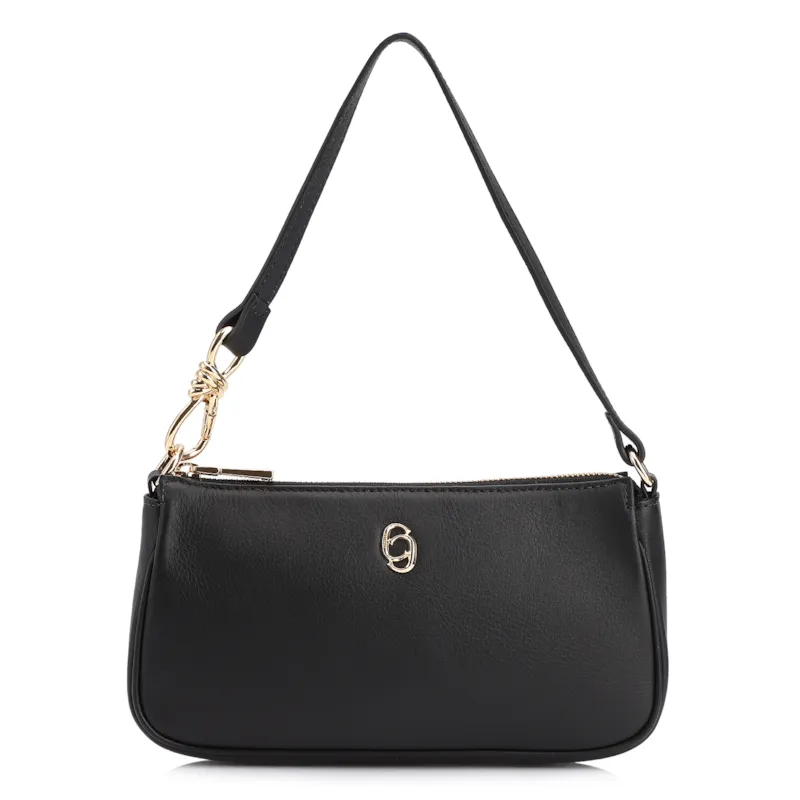 Bolsa De Ombro Couro Preto