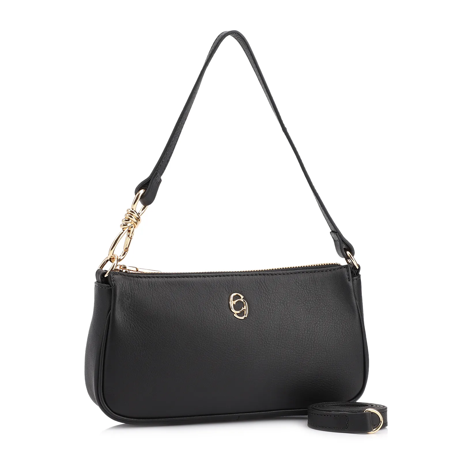 Bolsa De Ombro Couro Preto