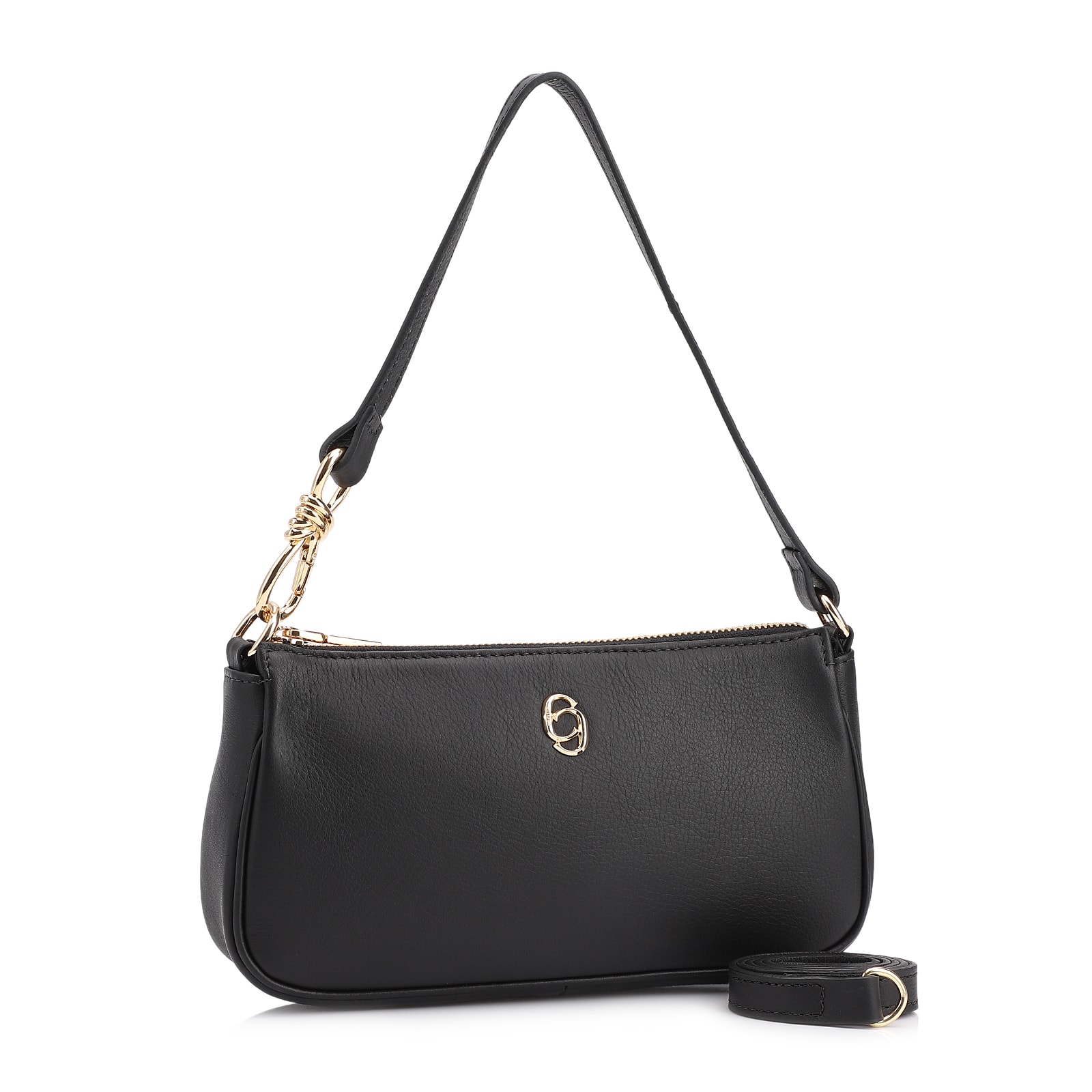 Bolsa De Ombro Couro Preto