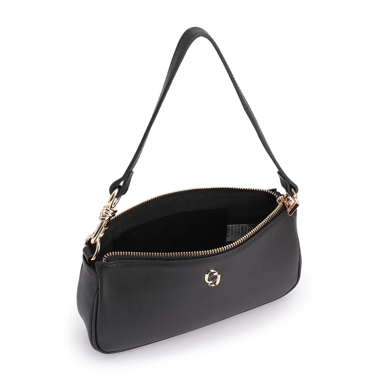 Bolsa De Ombro Couro Preto