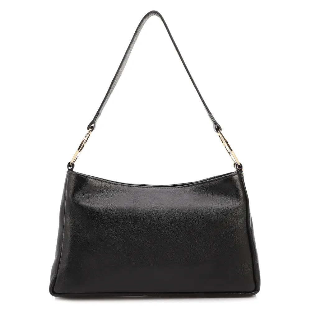 Bolsa De Ombro Couro Preto - imagem 3
