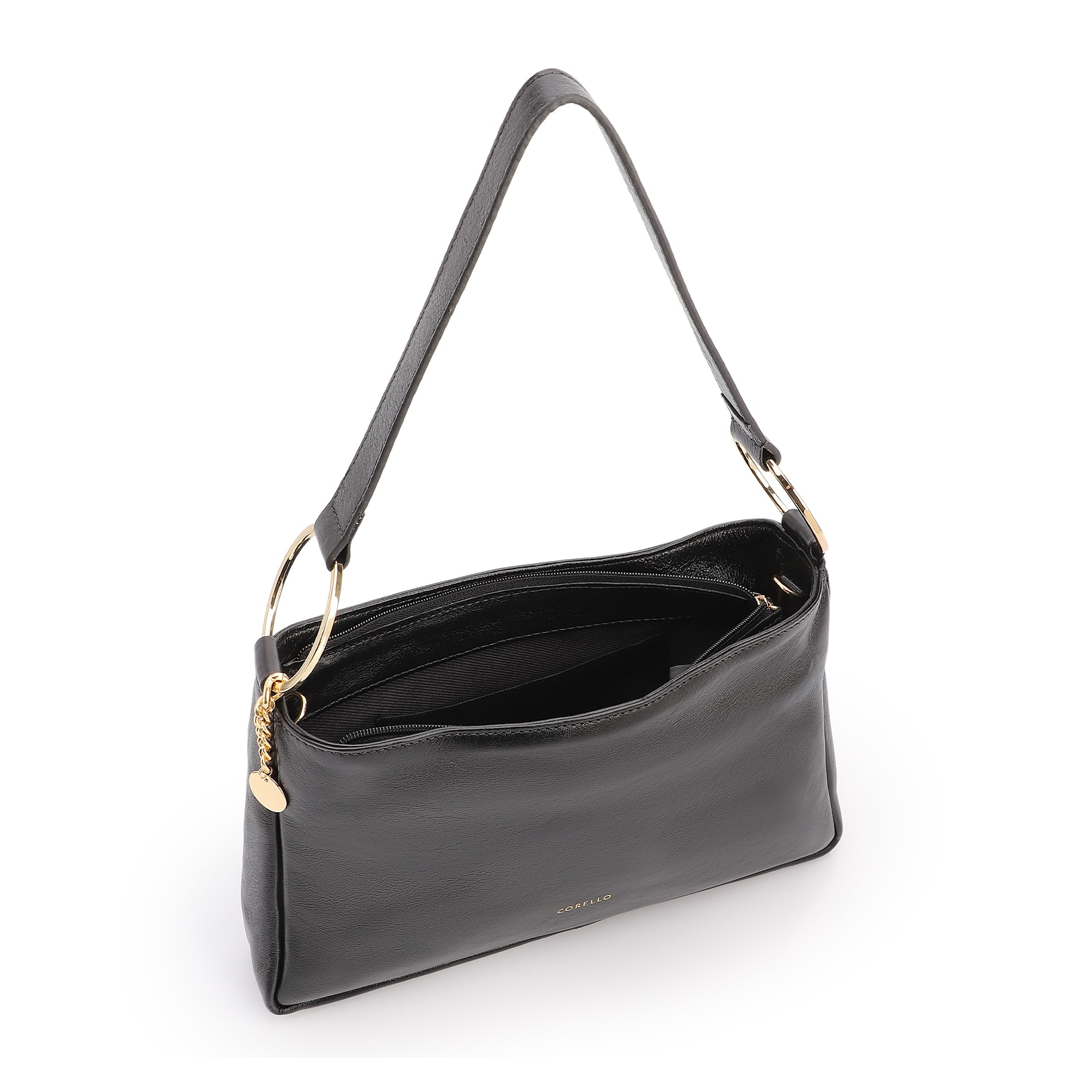 Bolsa De Ombro Couro Preto