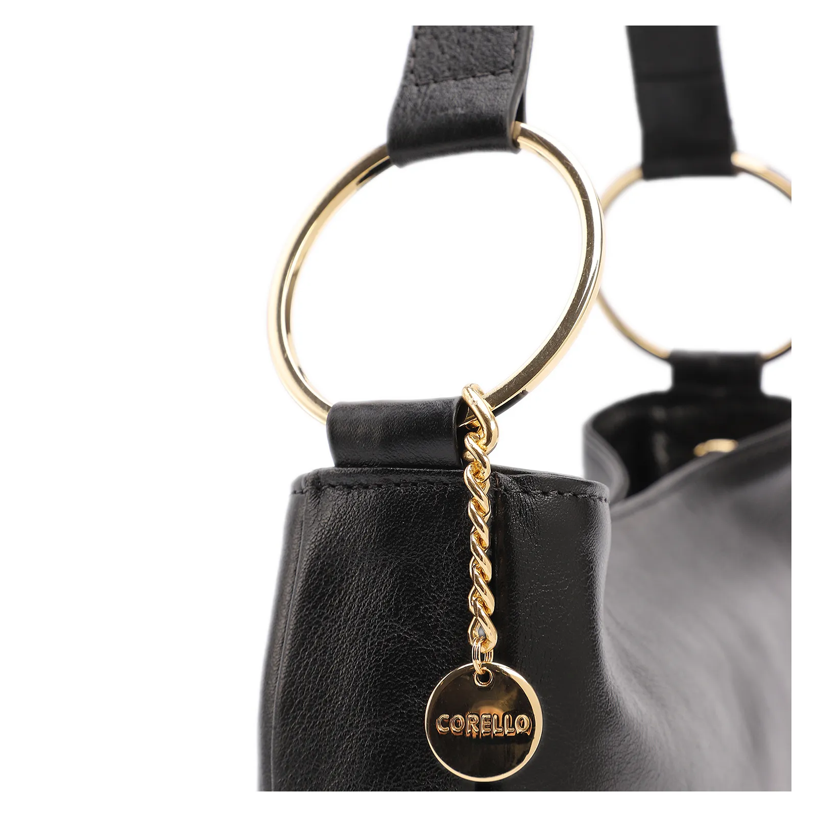 Bolsa De Ombro Couro Preto