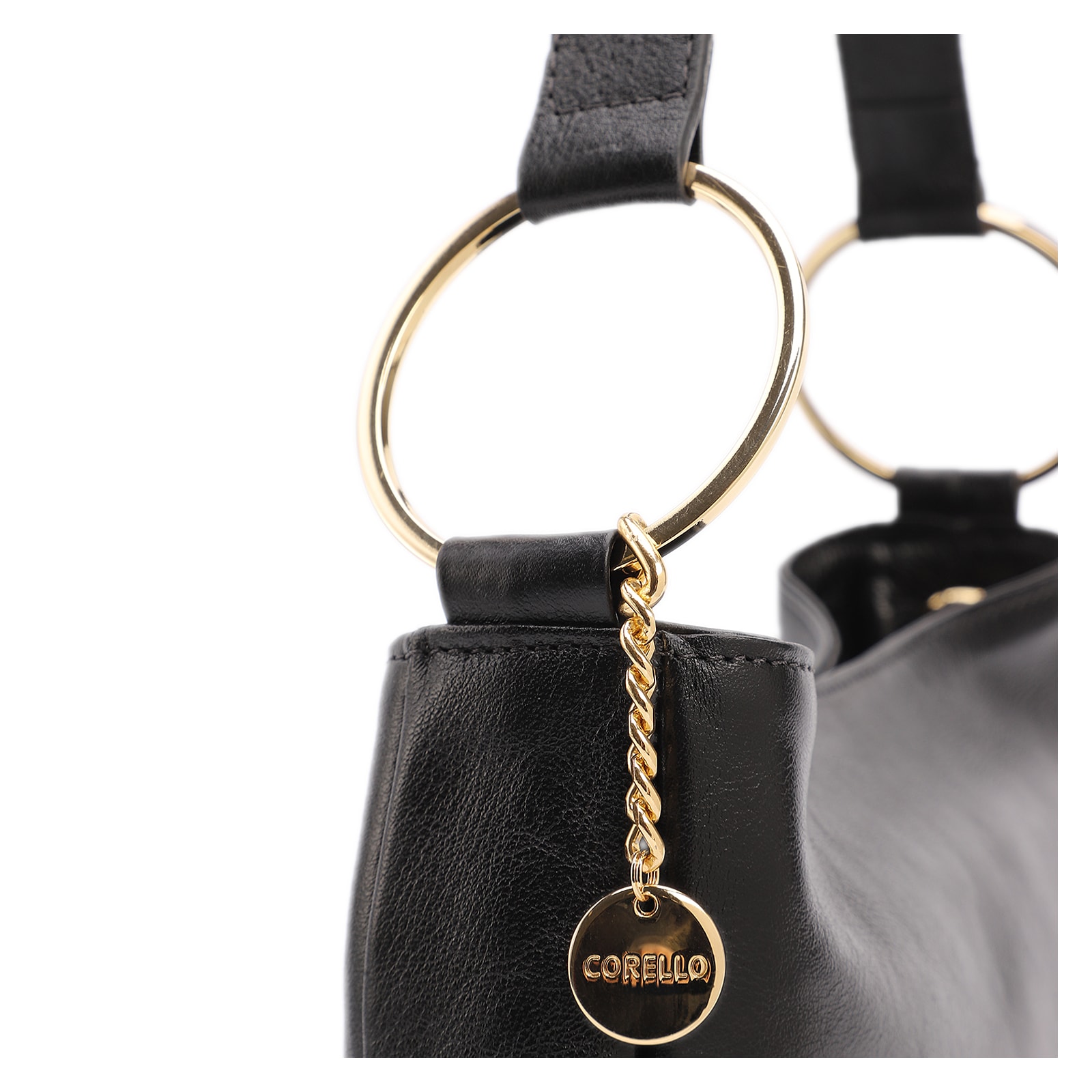 Bolsa De Ombro Couro Preto