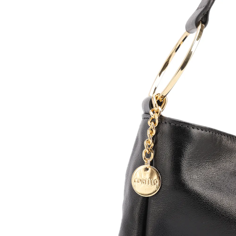 Bolsa De Ombro Couro Preto - imagem 6
