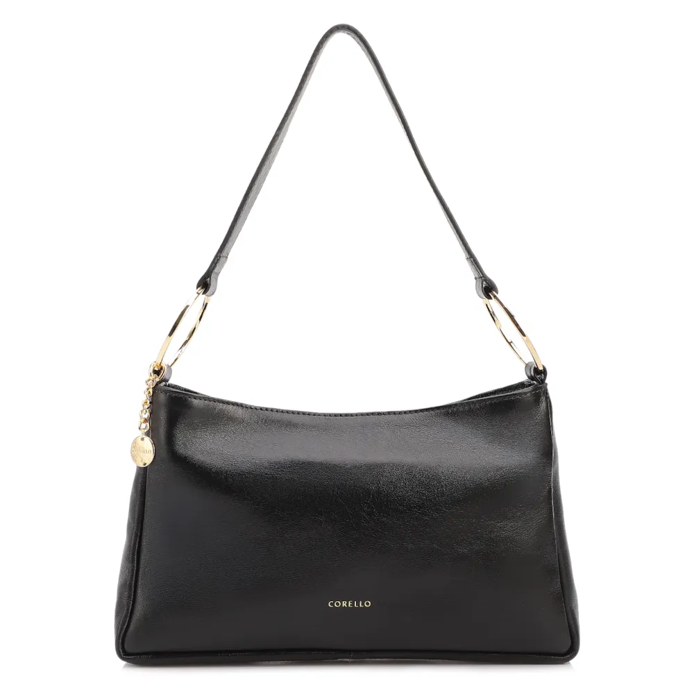 Bolsa De Ombro Couro Preto