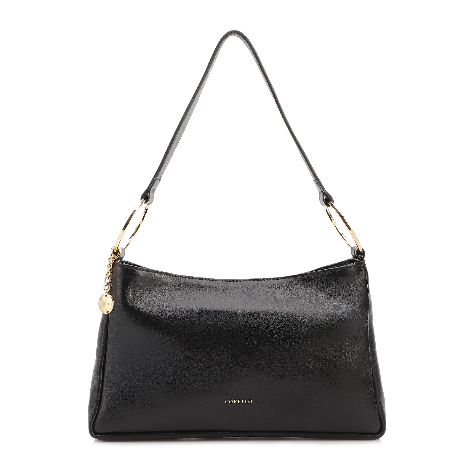 Bolsa De Ombro Couro Preto