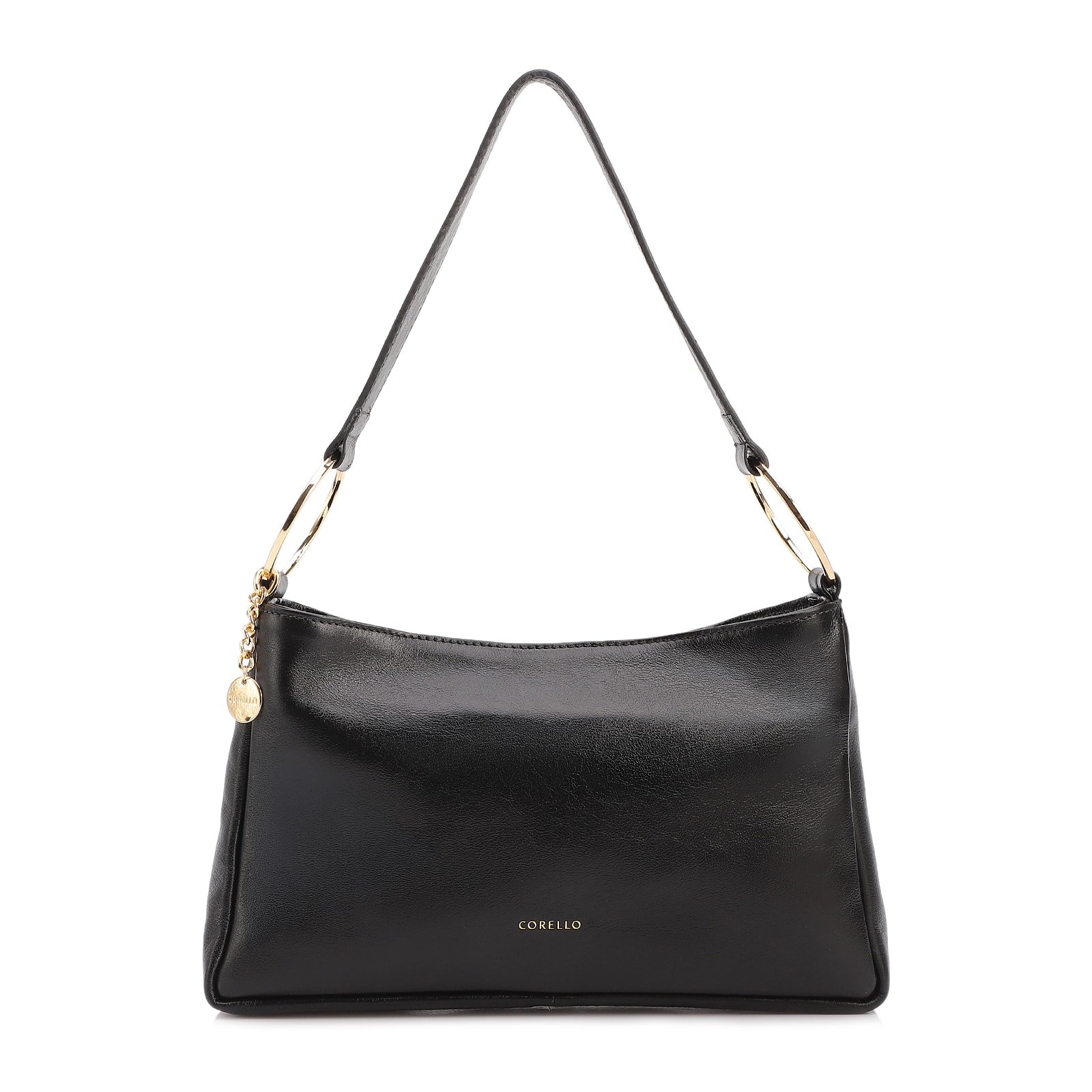Bolsa De Ombro Couro Preto
