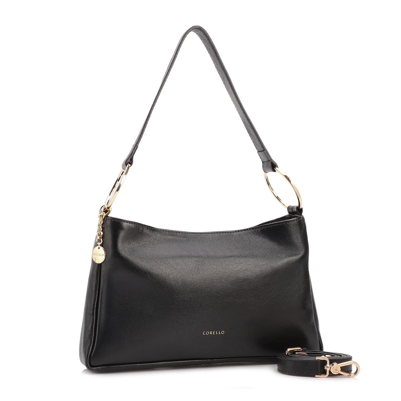 Bolsa De Ombro Couro Preto