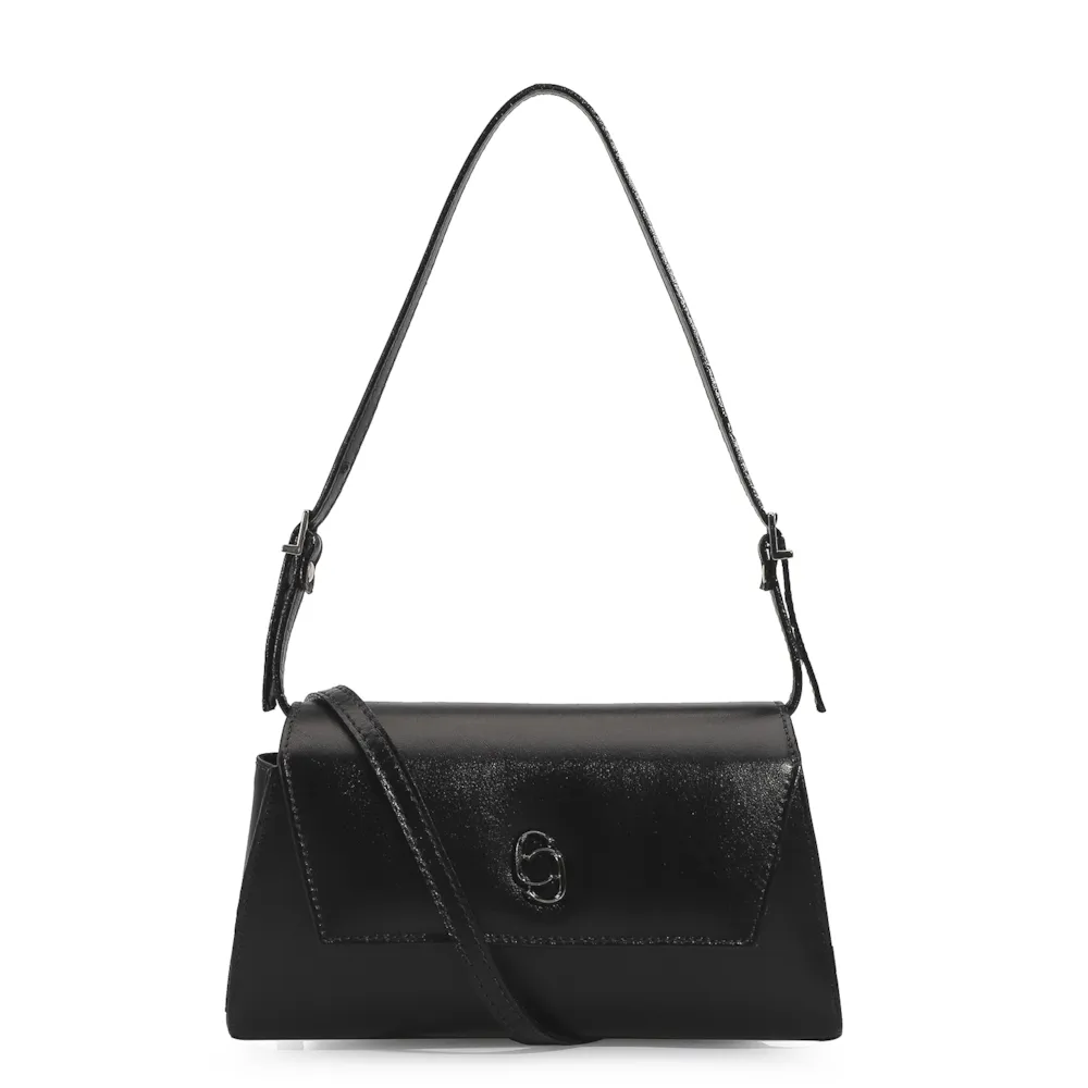 Bolsa De Ombro Couro Preto