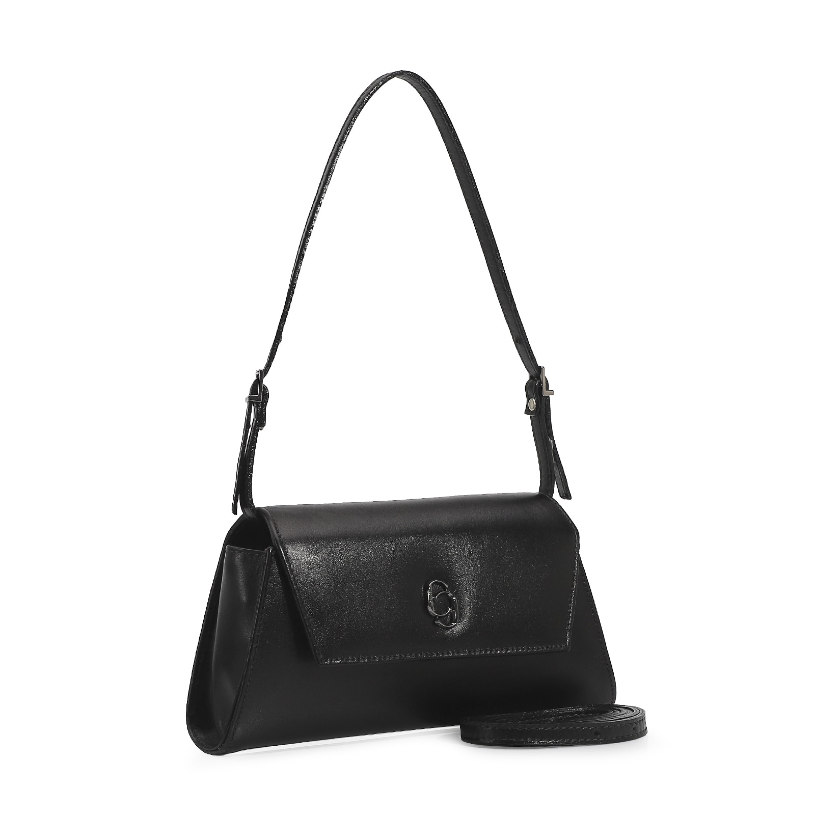 Bolsa De Ombro Couro Preto