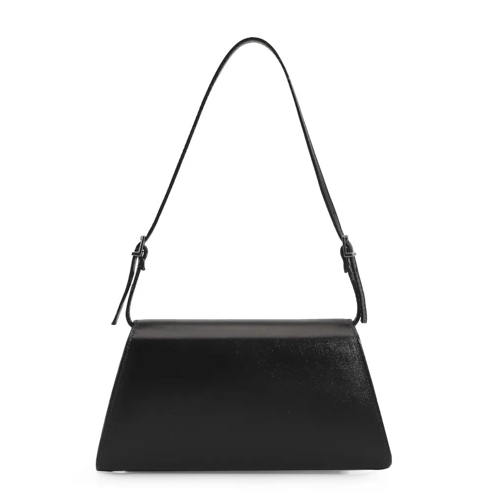 Bolsa De Ombro Couro Preto - imagem 4