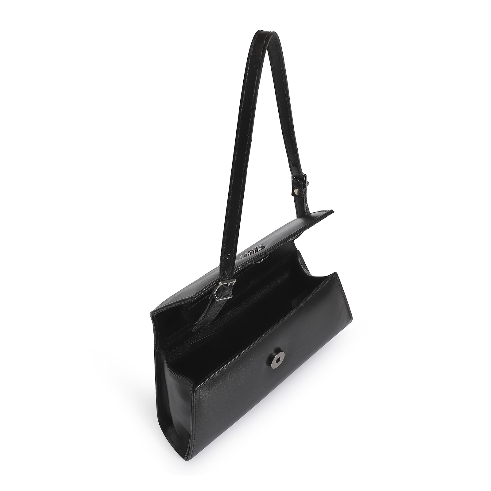Bolsa De Ombro Couro Preto