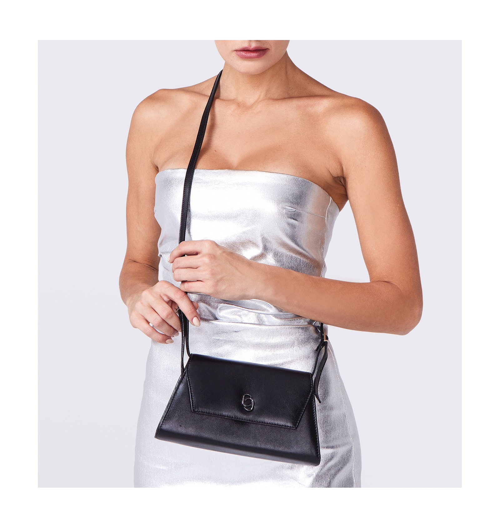 Bolsa De Ombro Couro Preto