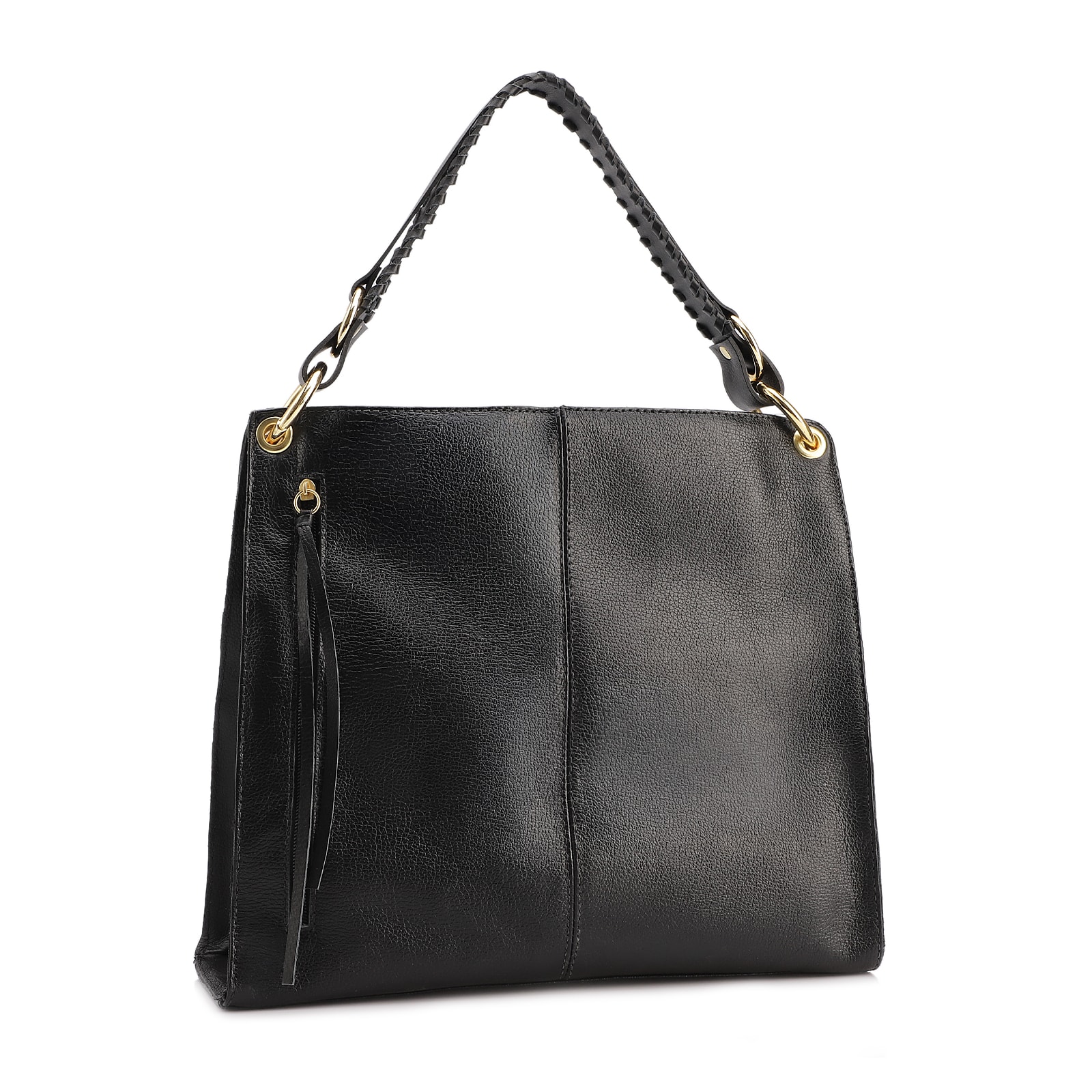 Bolsa De Ombro Couro Preto